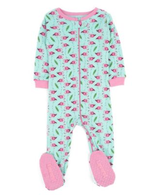 Baby Girls Matching Family One-Piece Cotton Sleep 'n Play Footed Pajamas - Animals and Wildlife Prints