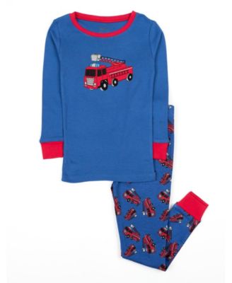 Toddler Boys Two-Piece Cotton Long Sleeve Shirt and Pants Pajama Set