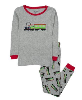 Toddler Boys Two-Piece Cotton Long Sleeve Shirt and Pants Pajama Set