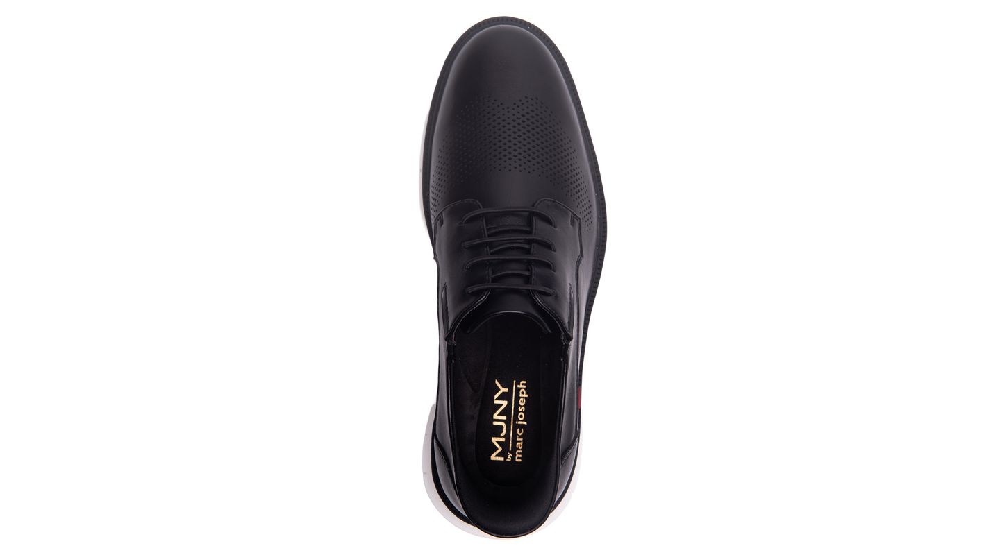 Marc Joseph New York Edward Street Hands-Free Slip On Technology Perforated Oxfords, цвет: Чёрный кожаный — фото 6