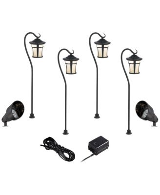 Carriage 23" High Mission Outdoor Path and Spotlight Complete Landscape Kit Porch LED Bulb