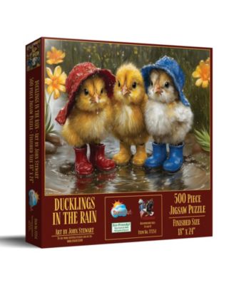 Ducklings in the Rain 500 piece Jigsaw Puzzle for Adults
