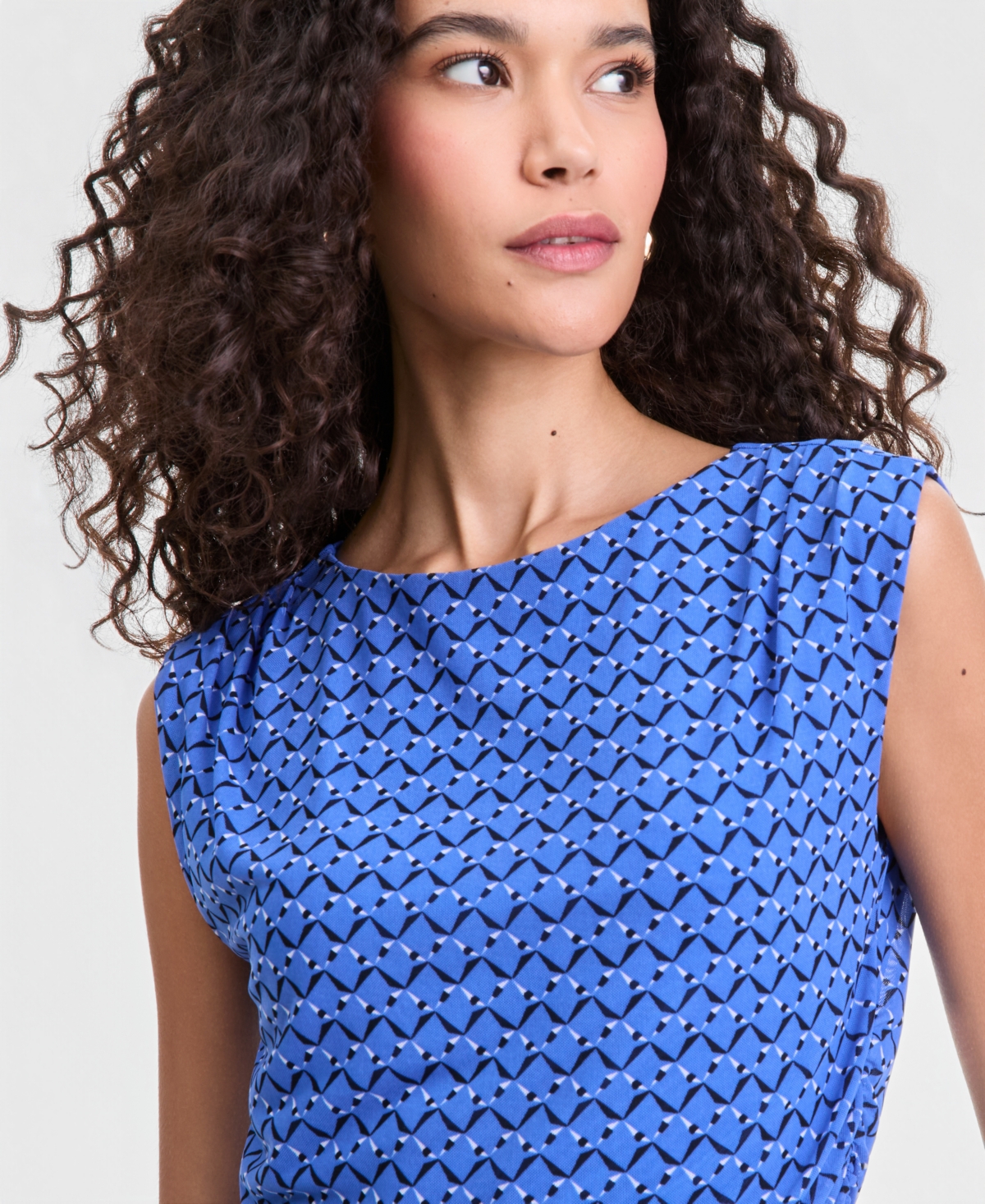 I.n.c. International Concepts Women's Sleeveless Printed Mesh Top, Macy's Exclusive
