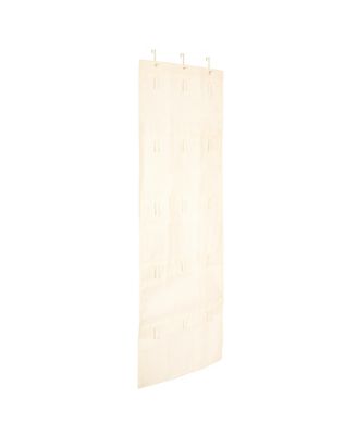 Over the Door Cotton Blend Cap and Hat Organizer with 15 Velcro Hangers