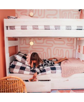 Max and Lily Solid Wood Modern Farmhouse Farmhouse Twin/Twin Bunk Bed with Storage Drawers