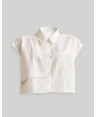 Women's Embroidered Panel Crop Top