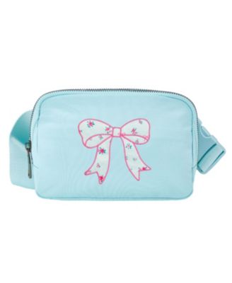 Sky Floral Bow Patch Belt Bag