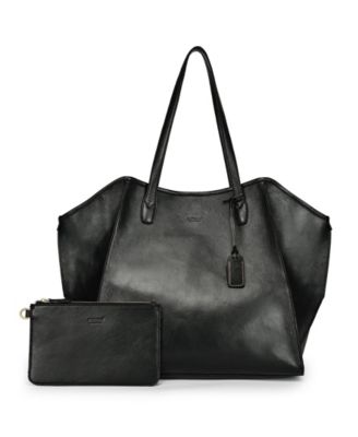 Iris Large Leather Carryall Tote Handbag
