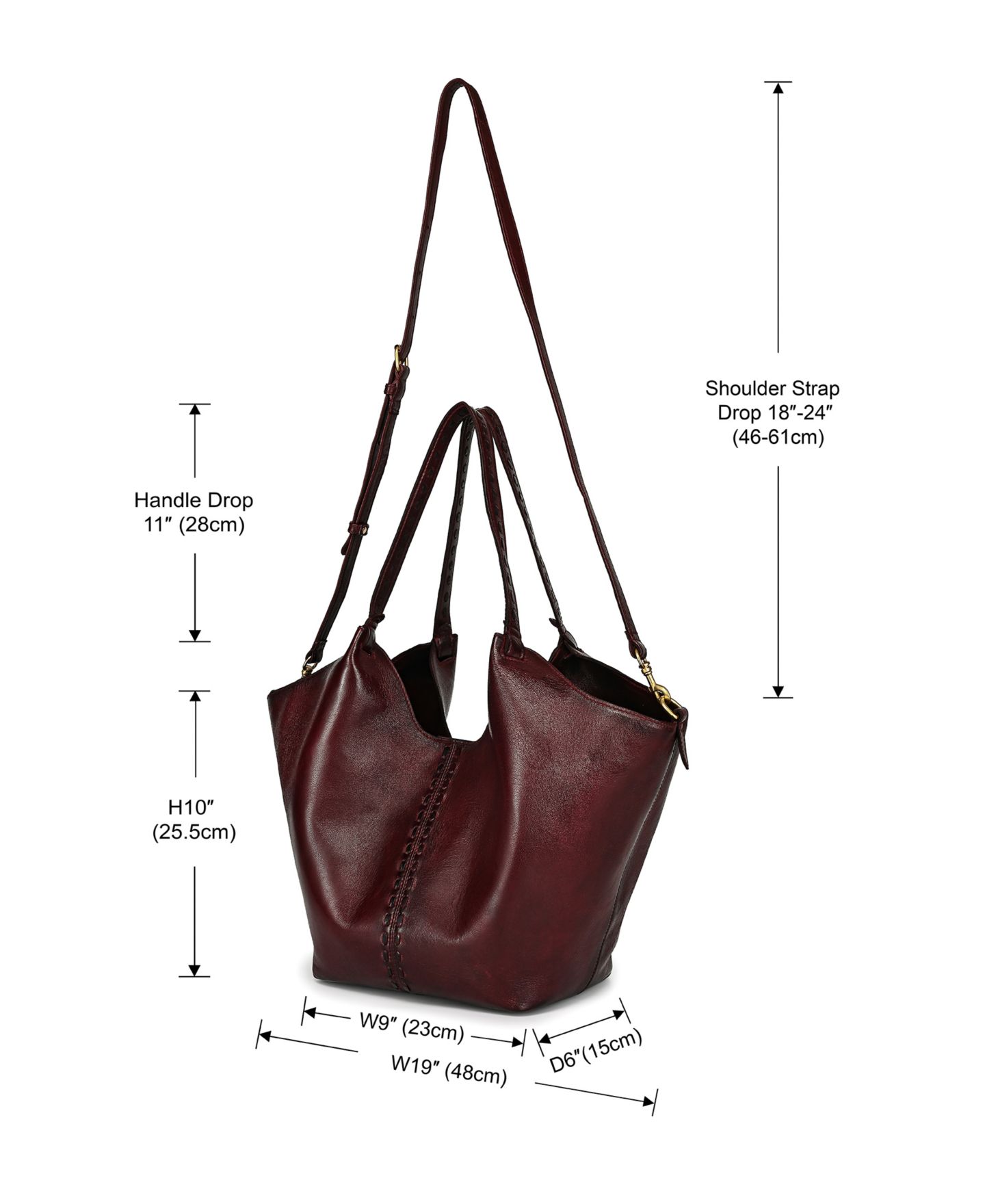 Женская сумка OLD TREND Wisteria Small Handwoven Tote Handbag, цвет: Бордовый красный — фото 6