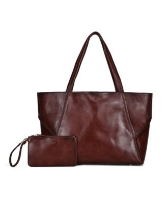 Wishbone Extra-Large Leather Carryall Tote Handbag