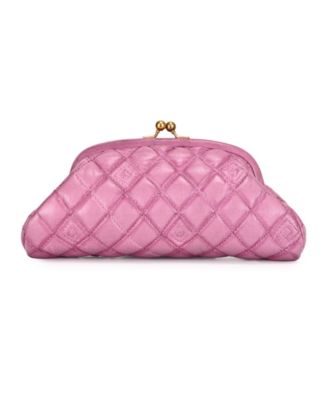 Petunia Quilted Mini Beauty Clutch Handbag