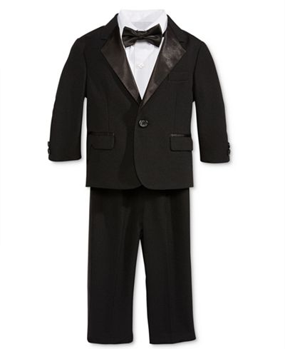Nautica Baby Boys' 4-Pc. Tuxedo Suit, Shirt & Bowtie Set