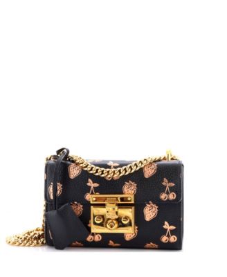 Small Padlock Shoulder Bag Printed Leather