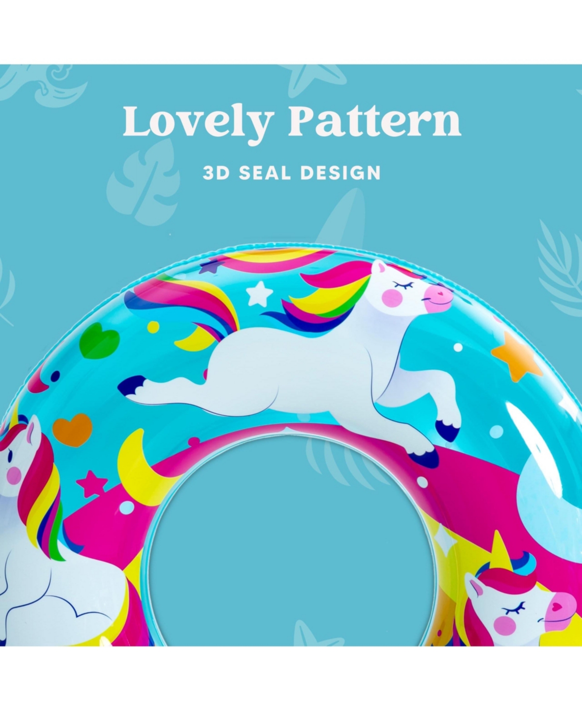 Gnuadz 3 Pack 32 inch Pool Floats Tube Swim Rings Inflatable Animal Water Toys