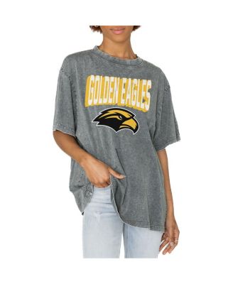 Women's Gray Southern Miss Golden Eagles Solid Defense Oversized T-Shirt
