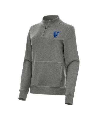 Women's Heather Charcoal Villanova Wildcats Crush Quarter-Zip Fleece Sweatshirt