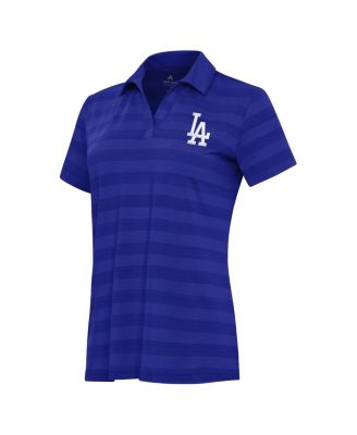 Women's Royal Los Angeles Dodgers Patch Tunnel Polo Shirt