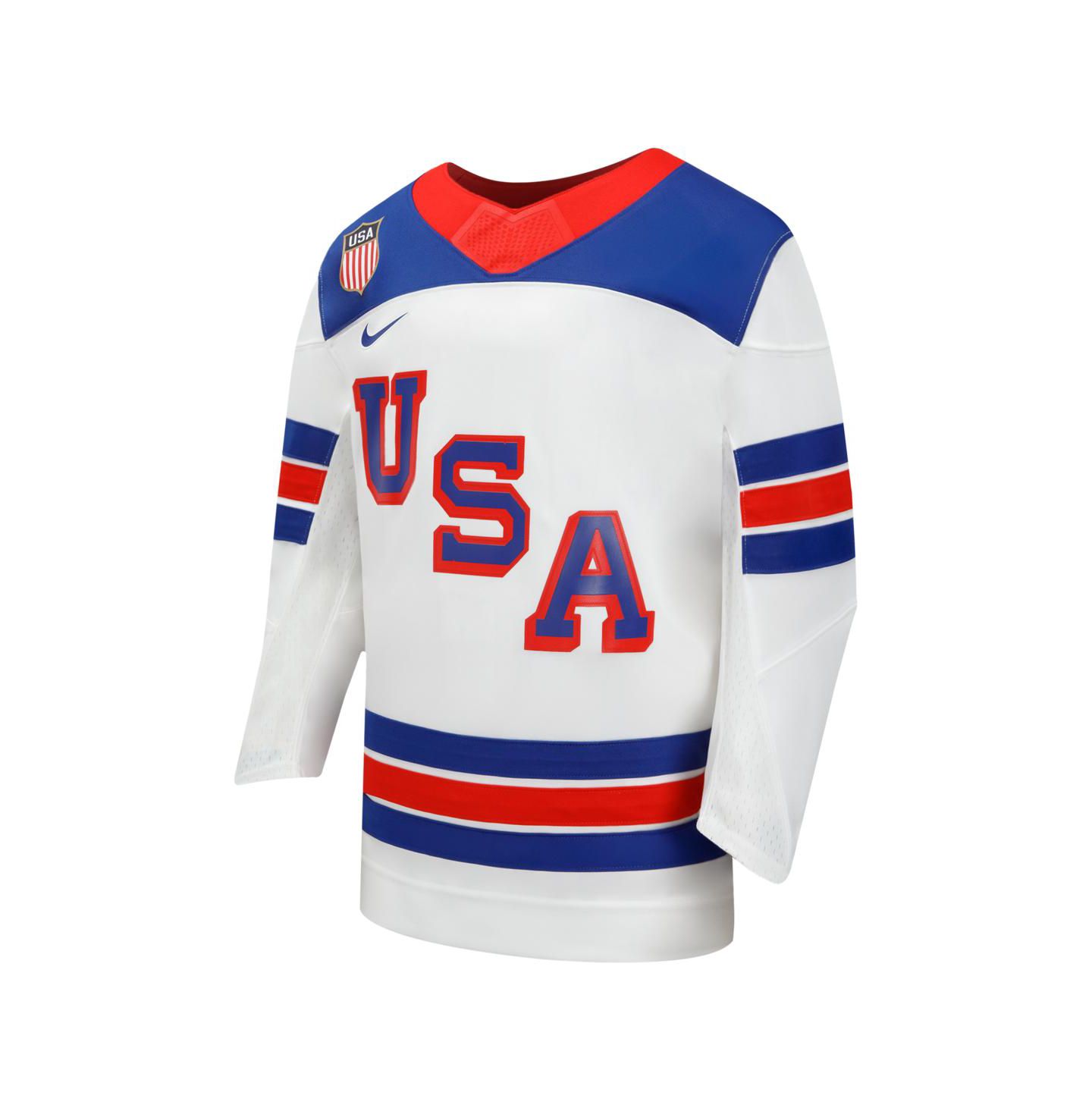 Детское джерси Nike Big Boys and Girls White USA Hockey 2026 Away Replica Jersey — фото 3