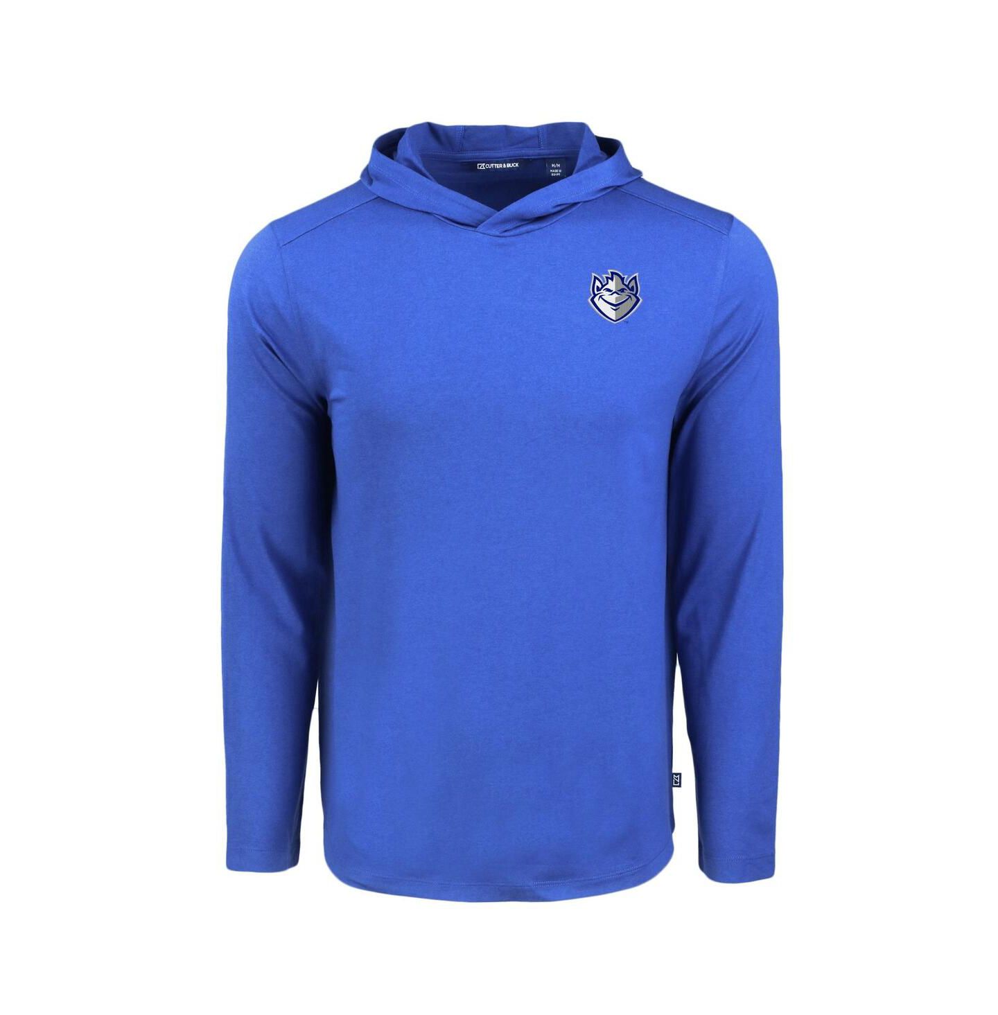 Мужское худи Cutter & Buck Blue Saint Louis Billikens Coastline Epic Comfort Eco Long Sleeve T-Shirt — фото 3