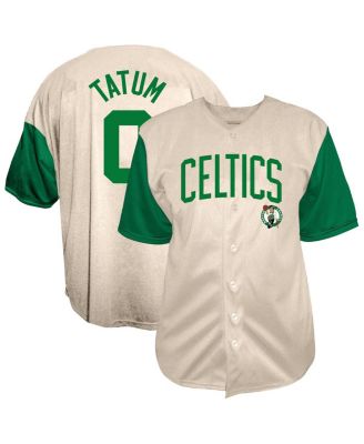 Men's Jayson Tatum Cream Boston Celtics Baseball Jersey