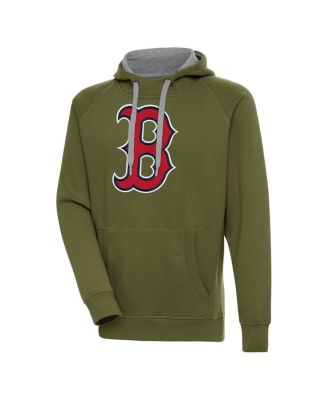 Men's Olive Boston Red Sox Victory Pullover Hoodie