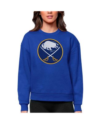 Women's Royal Buffalo Sabres Primary Logo Team Logo Victory Crewneck Pullover Sweatshirt