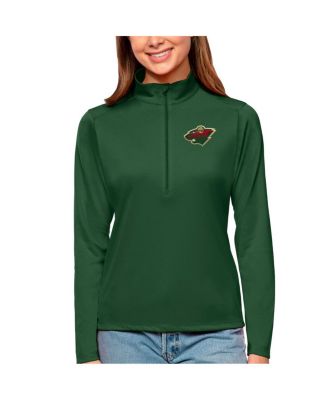 Women's Forest Green Minnesota Wild Tribute Quarter-Zip Pullover Top