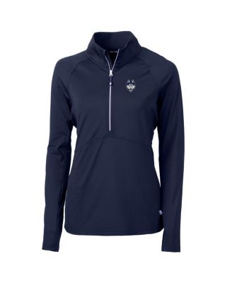 Women's Navy UConn Huskies Logo Adapt Eco Knit Half-Zip Pullover