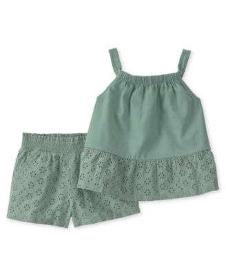 Toddler Girls' 2T-5T Floral Tank Top and Shorts, 2-Piece Set