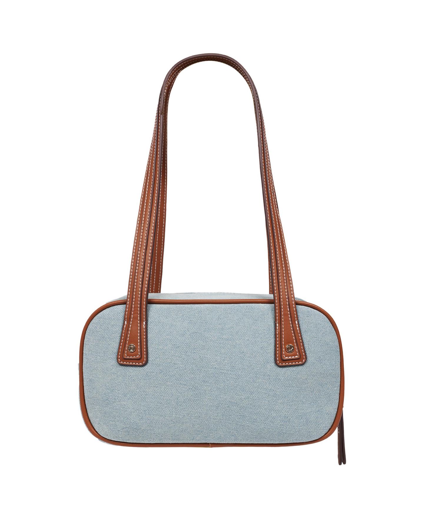 Женская сумка True Religion Arbor Multi Pin Logo Denim Satchel, цвет: Джинсовый — фото 5