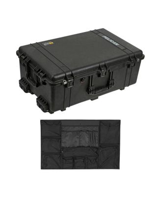 1650 Watertight Wheeled Hard Case with Foam Insert - with Pelican lid organizer f/1650-1654
