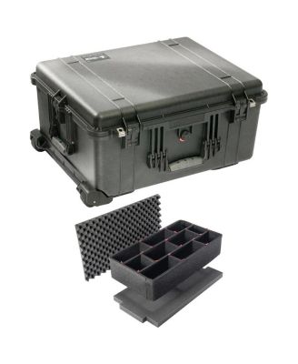 1610 Watertight Hard Case with Cubed Foam and Wheels - with Trekpak custom insert
