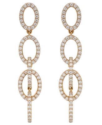 Wrapped in Love Diamond Oval Link Earrings 1 ct tw in 14k Yellow Gold - Gold 6000$