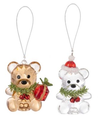 Kissing Krystals Teeny Holiday Teddies, Set of 2
