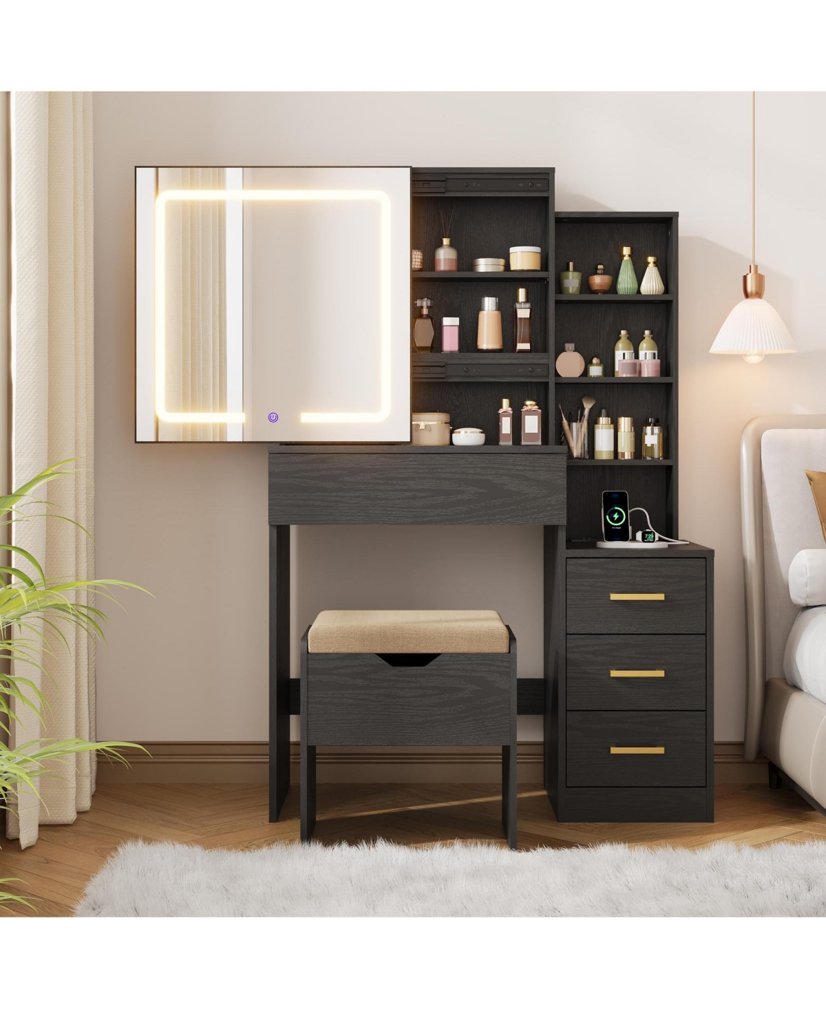 Homfan Modern Makeup Vanity Desk