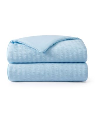 Seersucker Cooling Reversible Blanket, King