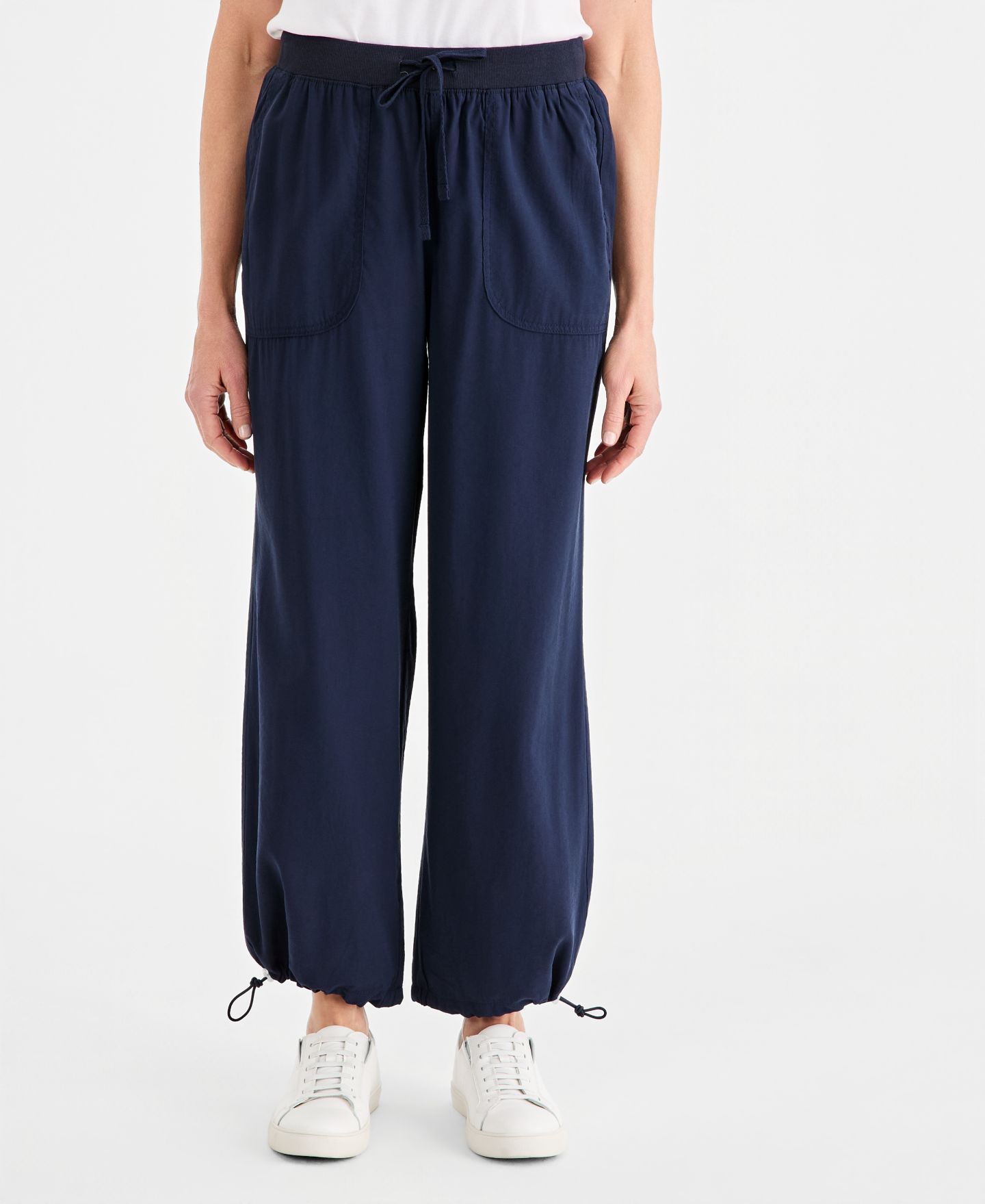 Женские брюки Style & Co Drapey Bungee Wide-Leg, цвет: Синий — фото 3