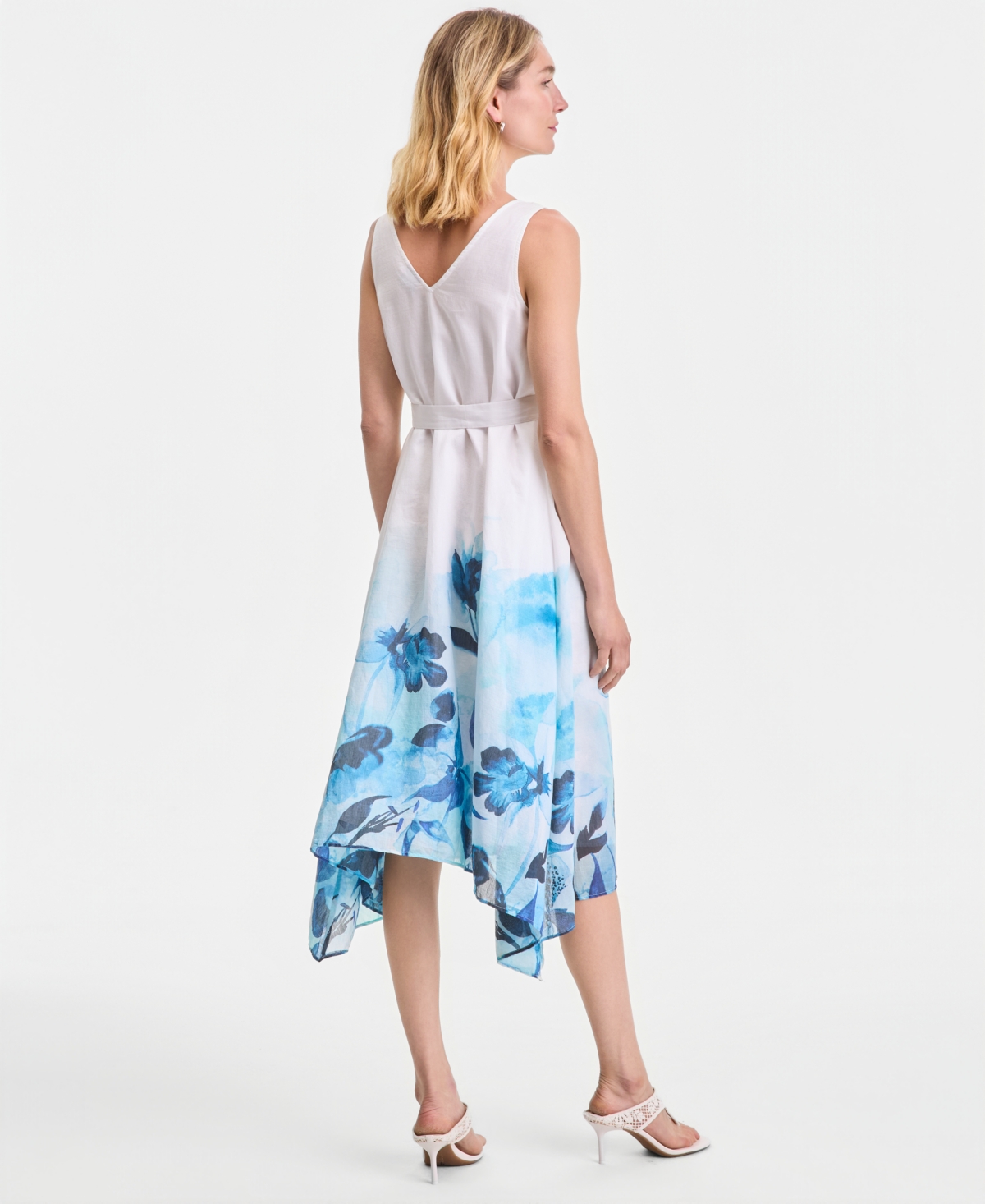 I.n.c. International Concepts Women's Sleeveless Belted Midi Dress, Macy's Exclusive