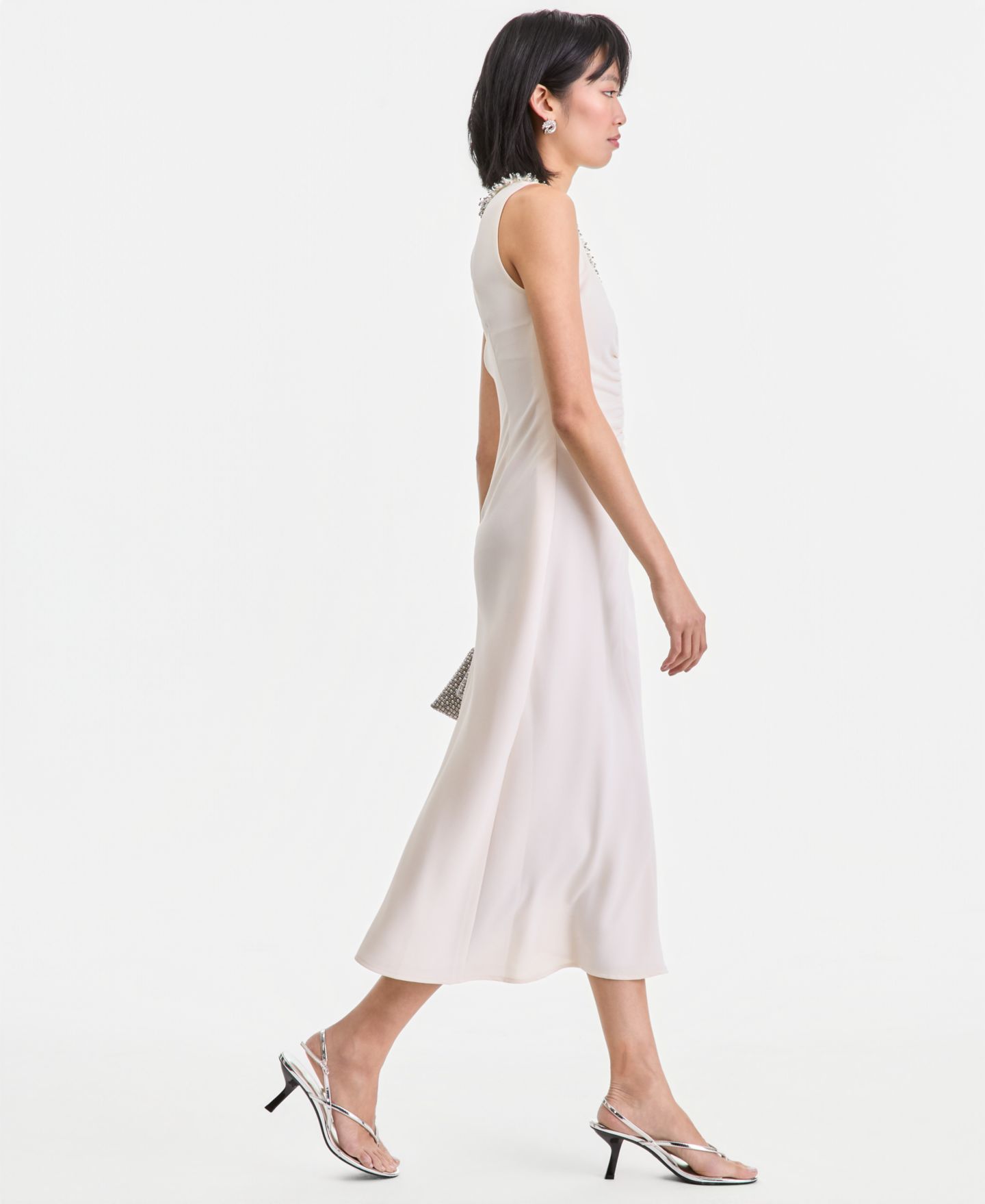 Женское платье I.N.C. International Concepts Sleeveless Jewelry-Embellished Midi, цвет: Винтажный кремовый — фото 5