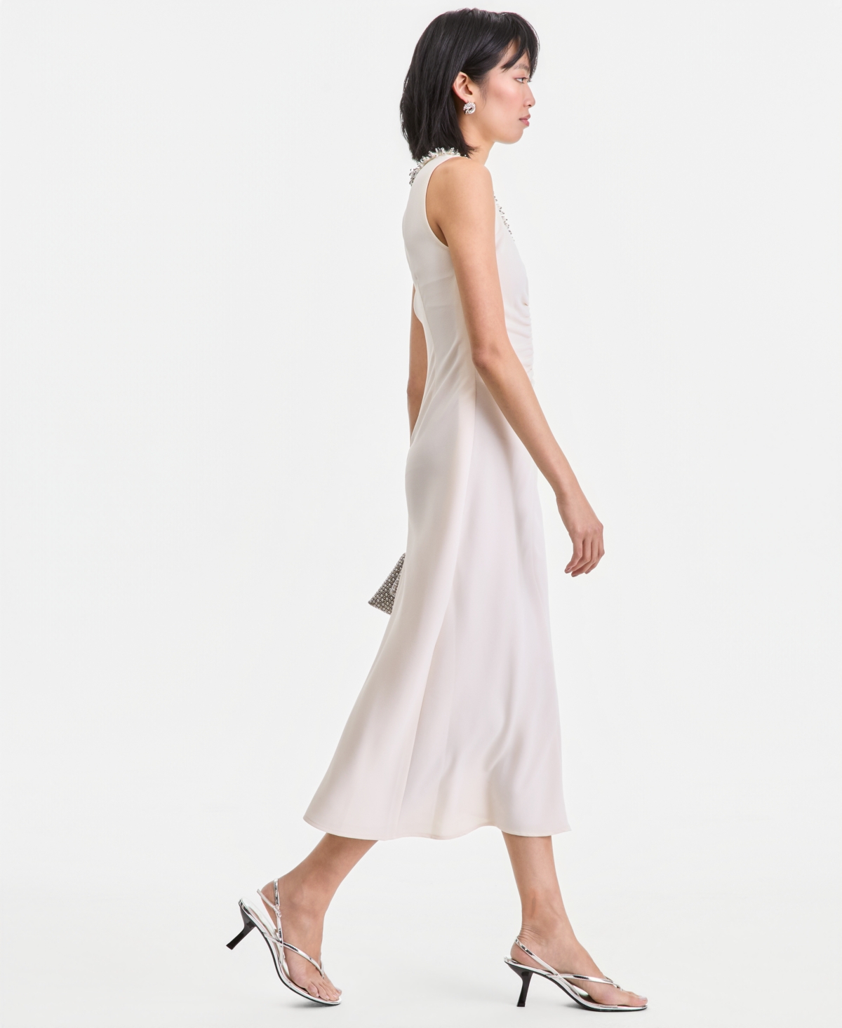 I.n.c. International Concepts Women's Sleeveless Jewelry-Embellished Midi Dress, Macy's Exclusive