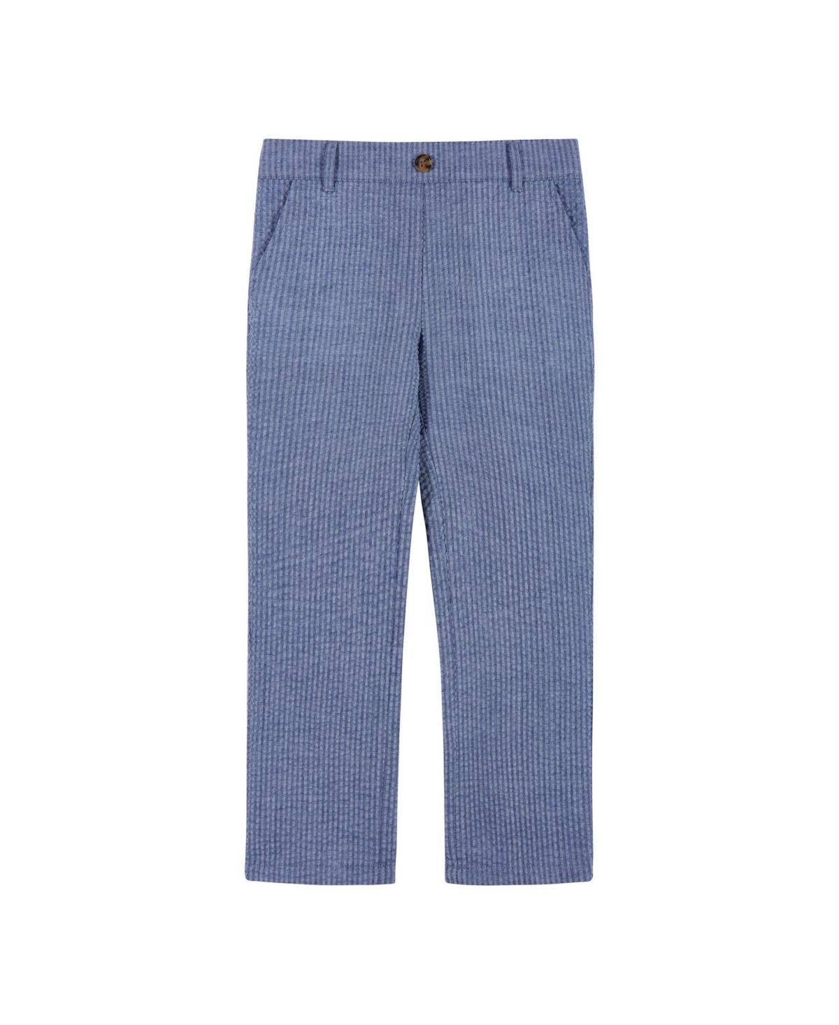 Andy & Evan Toddler Boys and Toddler/Child Blue Pink Seersucker Vest Suit Set