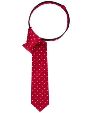 Shop Tommy Hilfiger Dot-print Zipper Tie, Big Boys In Red