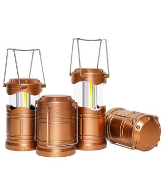 4 pack Led Camping Lantern Flashlight Portable Collapsible Hanging Emergency Light