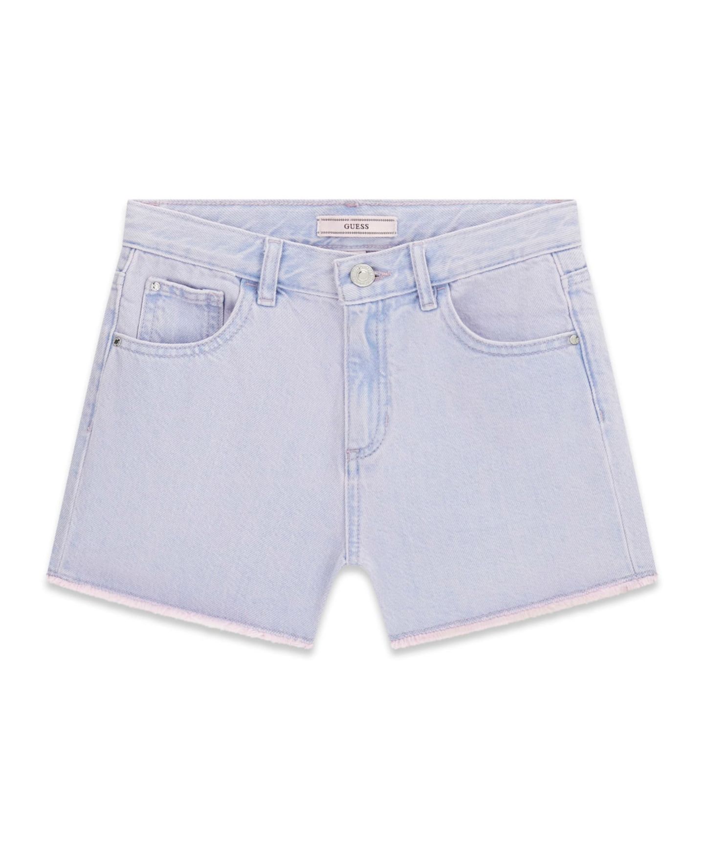 Шорты GUESS Overdye Denim Shorts для девочек, цвет: Светлый синий — фото 1
