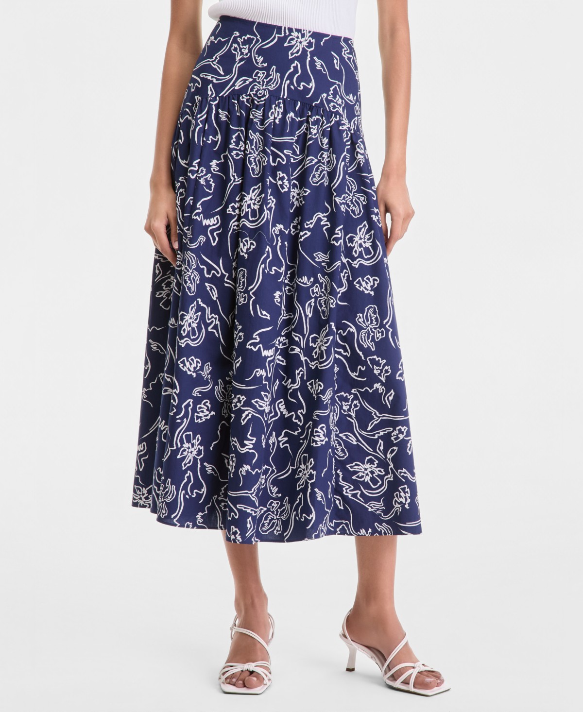 Женские юбки I.N.C. International Concepts Women's Printed Cotton Midi Skirt — фото 2
