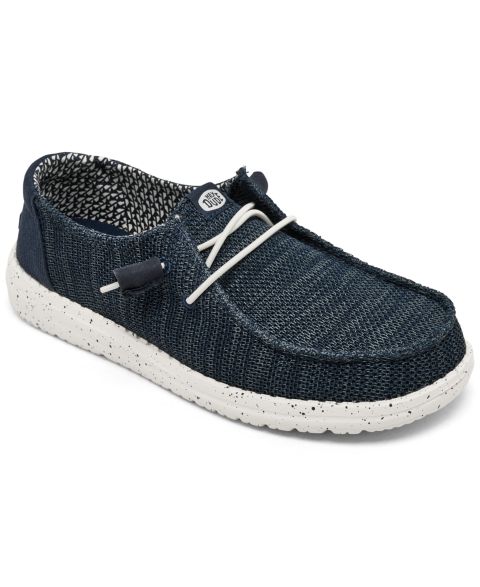Женские мокасины Hey Dude Wendy Stretch Sox, цвет: Тёмно-синий