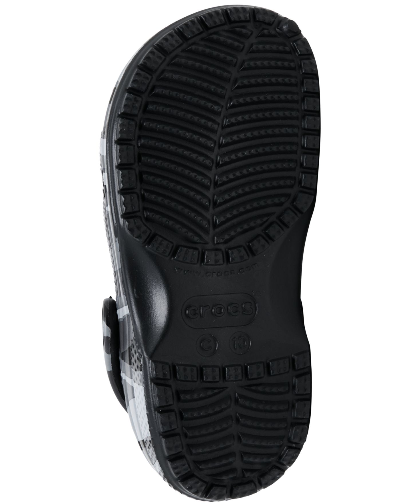 Детские сабо Crocs Camo Classic, цвет: Чёрный / Серый — фото 6