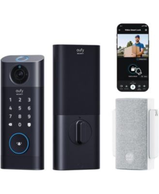 Smart Lock S330, 3 in 1 Camera/Doorbell/Fingerprint, Wi Fi Deadbolt, App Control, Chime Included, SD Card Req