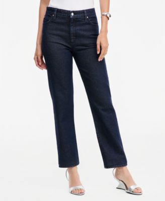 Women's High-Waist Straight-Leg Jeans