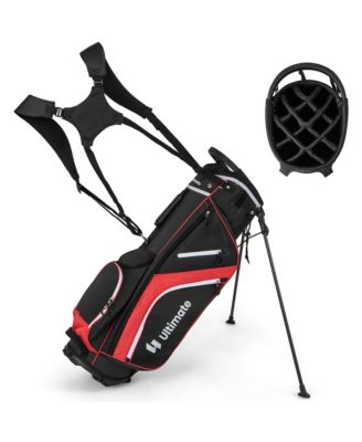 Golf Stand Bag Golf Club Bag w/ 14 Way Top Dividers and 6 Pockets and Carrying Handles